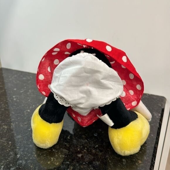 Walt Disney World Disneyland Minnie Mouse Plush Stuffed Toy Polka Dot Dress 14” - Picture 6 of 7